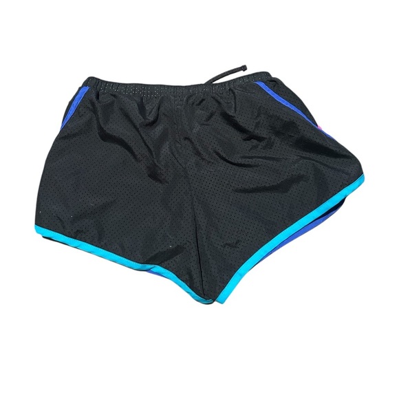 Adidas Women's Black blue pink and turquoise Running Shorts - Picture 3 of 3